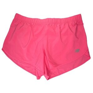 New balance Sport Shorts Size XL Brief Lined Drawstring Hot pink 3in Inseam Work